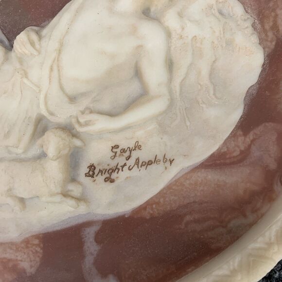 Vintage Incolay Studios Stone Plates The Romantic Poets Series Lot of 3 - Picture 4 of 16